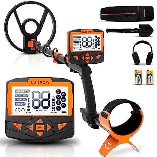 SUNPOW Detector de Metales para Adultos y Niños, Detector Profesional Multifuncional con Modo...