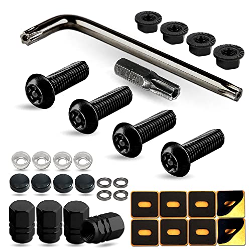 BGMVFK - Tornillos antirrobo para placa de matrícula de acero inoxidable inoxidables, tornillos M6...