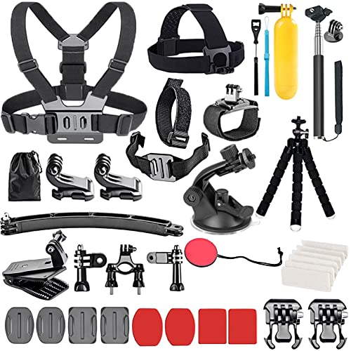 TANSUO Kit de accesorios para GoPro Hero 10 9 8 Max 7 6 5 4 Negro GoPro 2018 Session Fusion Silver...