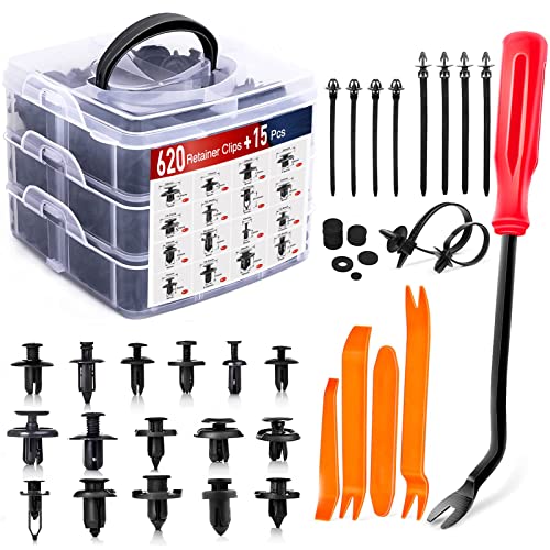 Grapas Automotrices,AVEDISANTE 665 PCS sujetadores de automóviles,herramientas para Coche,clips de...
