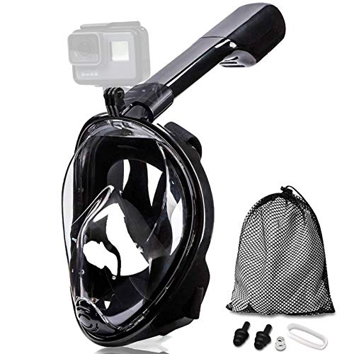 Jasonwell Máscara de Buceo 180 Grados de Vision Máscara de Snorkel de Cara Completa respirando...
