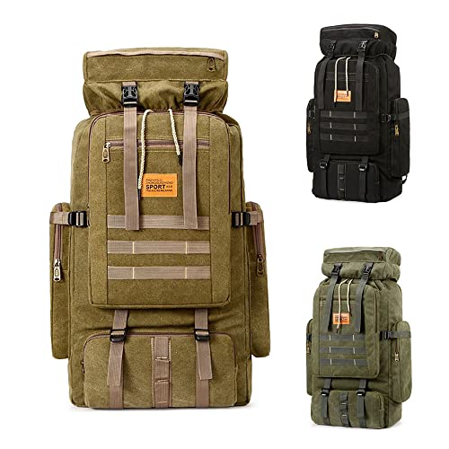 Meryado Hiking Backpack,Mochila de senderismo ligera impermeable, para acampar, senderismo，80L,70...