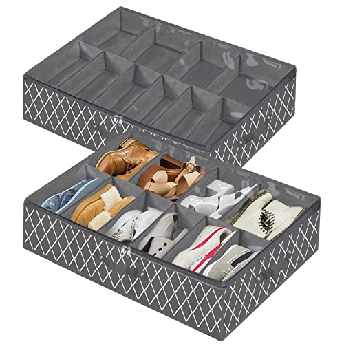 Organizador de Zapatos Debajo De la Cama Para 20 Pares De Zapatos, Caja De Almacenamiento De Zapatos...