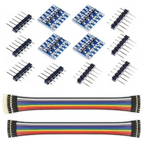WWZMDiB - Convertidor de nivel lógico IIC I2C de 4 canales bidireccional de 5 V a 3.3 V y 3.3 V a 5...