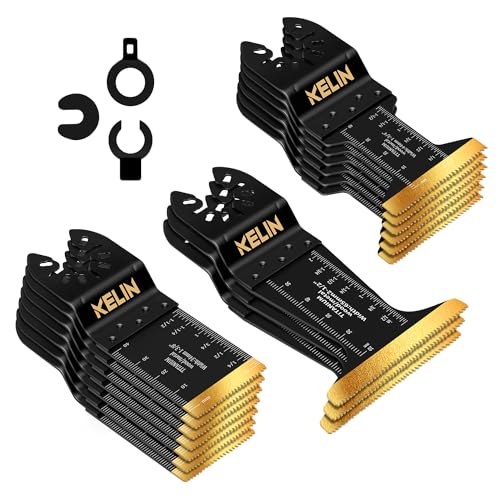 Klein 16 cuchillas oscilantes de titanio, cuchillas multiherramienta universales para corte de...