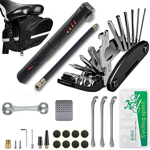 16 en 1 Herramientas para Bicicleta Kit Herramientas Bicicleta Kit de Reparación para Bicicleta Kit...