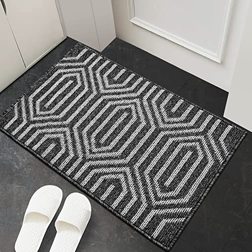 Felpudo para interior, parte delantera y trasera de goma, antideslizante, 80cm x 120cm, absorbente,...