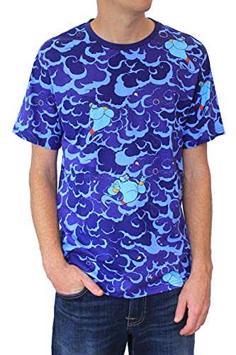 Disney Aladdin Genie Poof - Playera para Hombre, Marino, Large