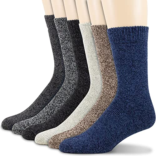 NevEND Calcetines térmicos de lana de merino para hombre, con aislamiento grueso, para actividades...