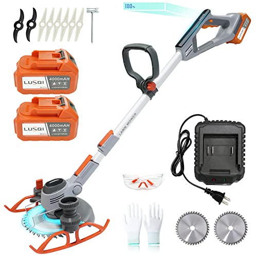 Wacker eléctrico de malezas (2 unidades de 21 V 4.0 A alimentadas por batería), recortadora de...