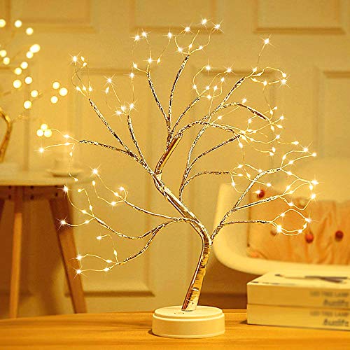 108LED Luces de Arbol Bonsai con Botón Táctil - LIGHTDOT Lampara de Buro de Ramas Ajustables,...