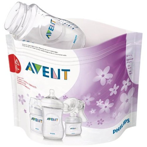 Philips Avent Bolsas Esterilizadoras para Microondas, 5 Piezas, esteriliza en 90 segundos, SCF297/05