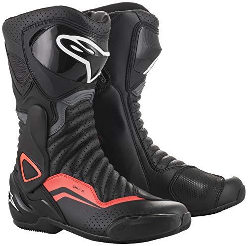 Alpinestars SMX-6 v2 Botas ventiladas (43) (Negro/Gris/Rojo)