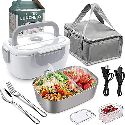 Lonchera Termica Eléctrica Portátil para Hombre y Mujer, 3 en 1 Fiambrera Eléctrica 1.5L,...