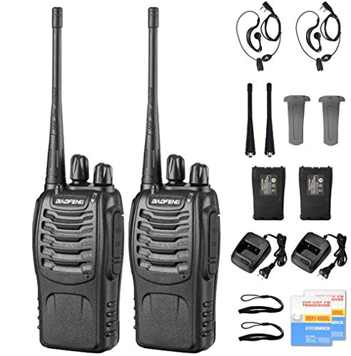 Radios de Comunicación Inalámbricos, BaoFeng Walkie Talkie 888s Recargable de Largo Alcance a...