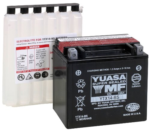 Yuasa YTX14-BS – última intervensión de Mantenimiento batería, Batería, Multi Color,...