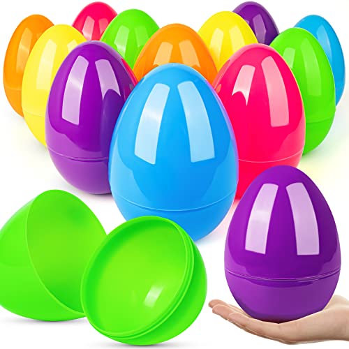 V-Opitos 12 huevos de Pascua gigantes, huevos de Pascua de plástico grandes de 6 pulgadas, huevos...