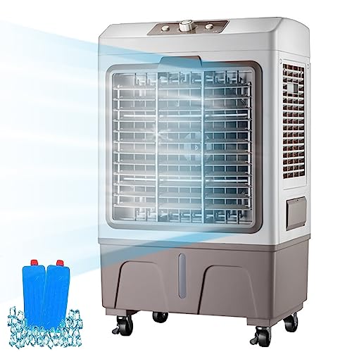 Yqyc Enfriador Evaporativo Portátil Comercial Industrial, Aire Acondicionado 3 En 1, 55 L Tanque De...