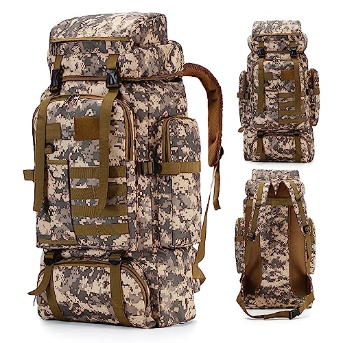 Mochila Senderismo 80L Mochila Viajera 900D Tela Impermeable Mochila Camping Gran Capacidad Mochila...