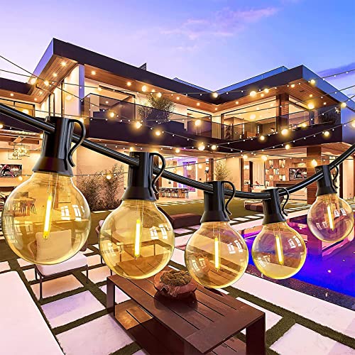 luces para exterior, TYC 50ft/15 metros Focos Vintage 25+2 Bombillas, Resistentes al Agua y Lluvia,...